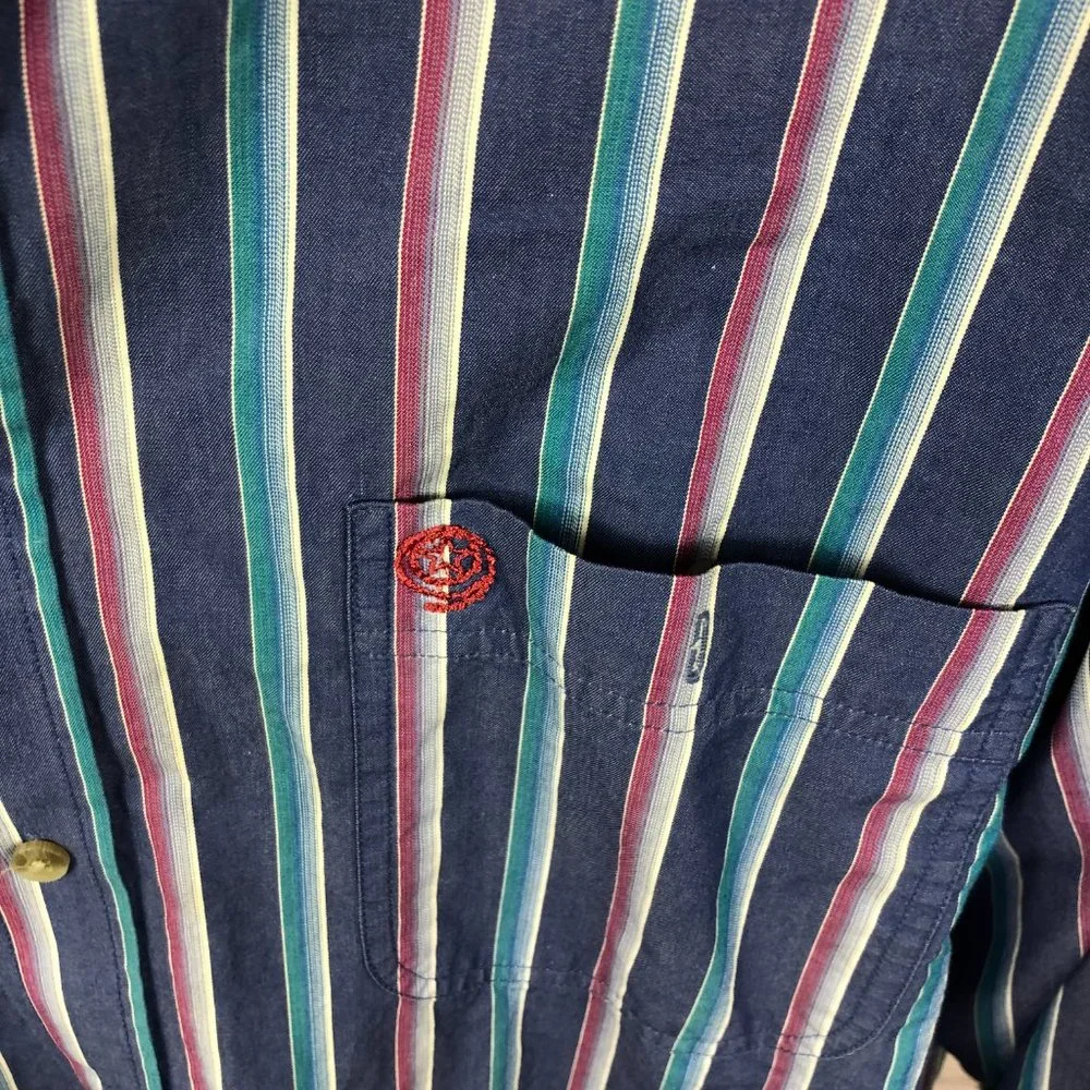 🛍️🛍️SOLD Men's Wrangler George strait dress shirt sz large Button down Shirt - Picture 2 of 5